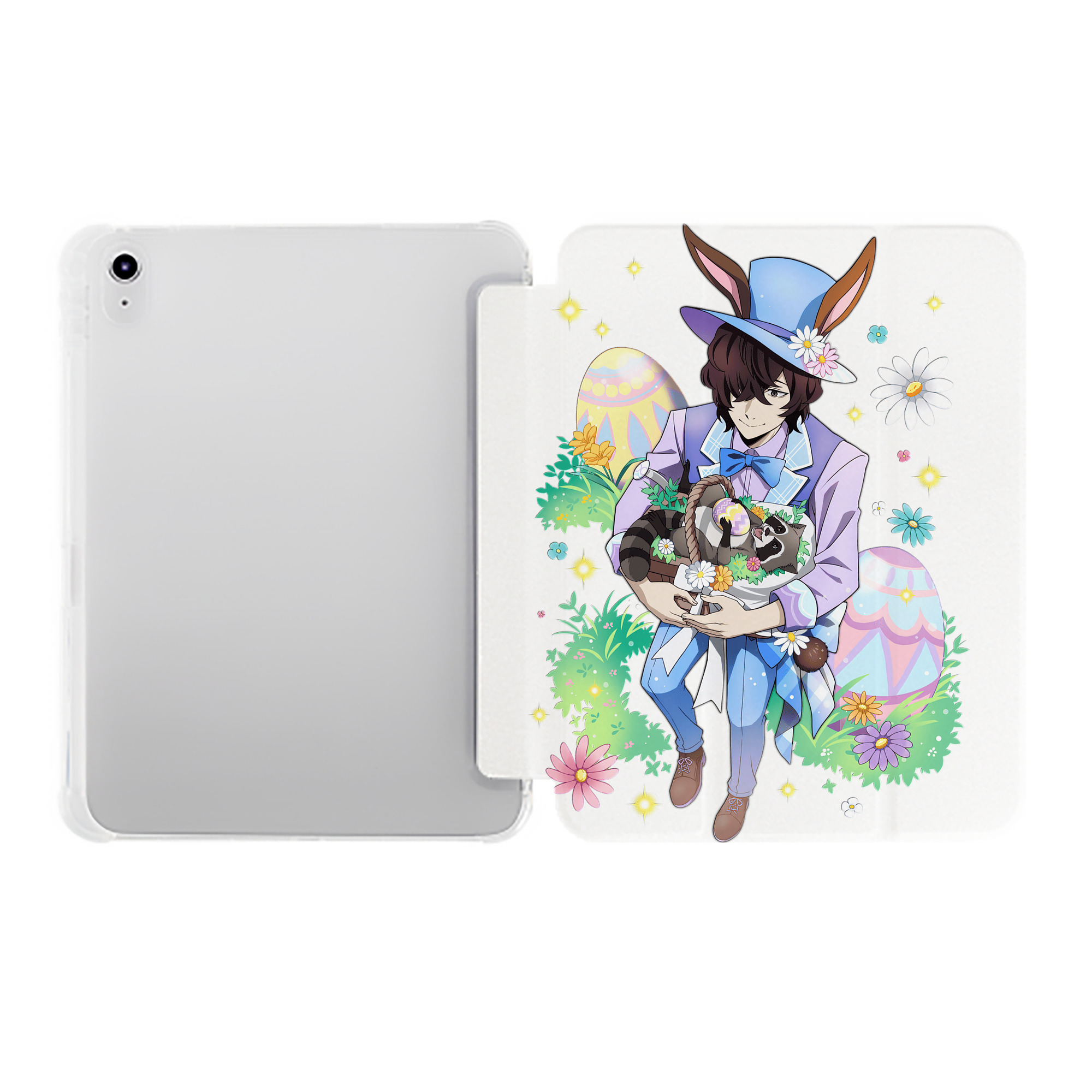 （画像用） 文豪ストレイドッグス Bungo Stray Dogs IPad ケース ペン収納付き 三つ折りスタンド PUレザー×シリコン 対応機種9.5/10.5/10.9インチ